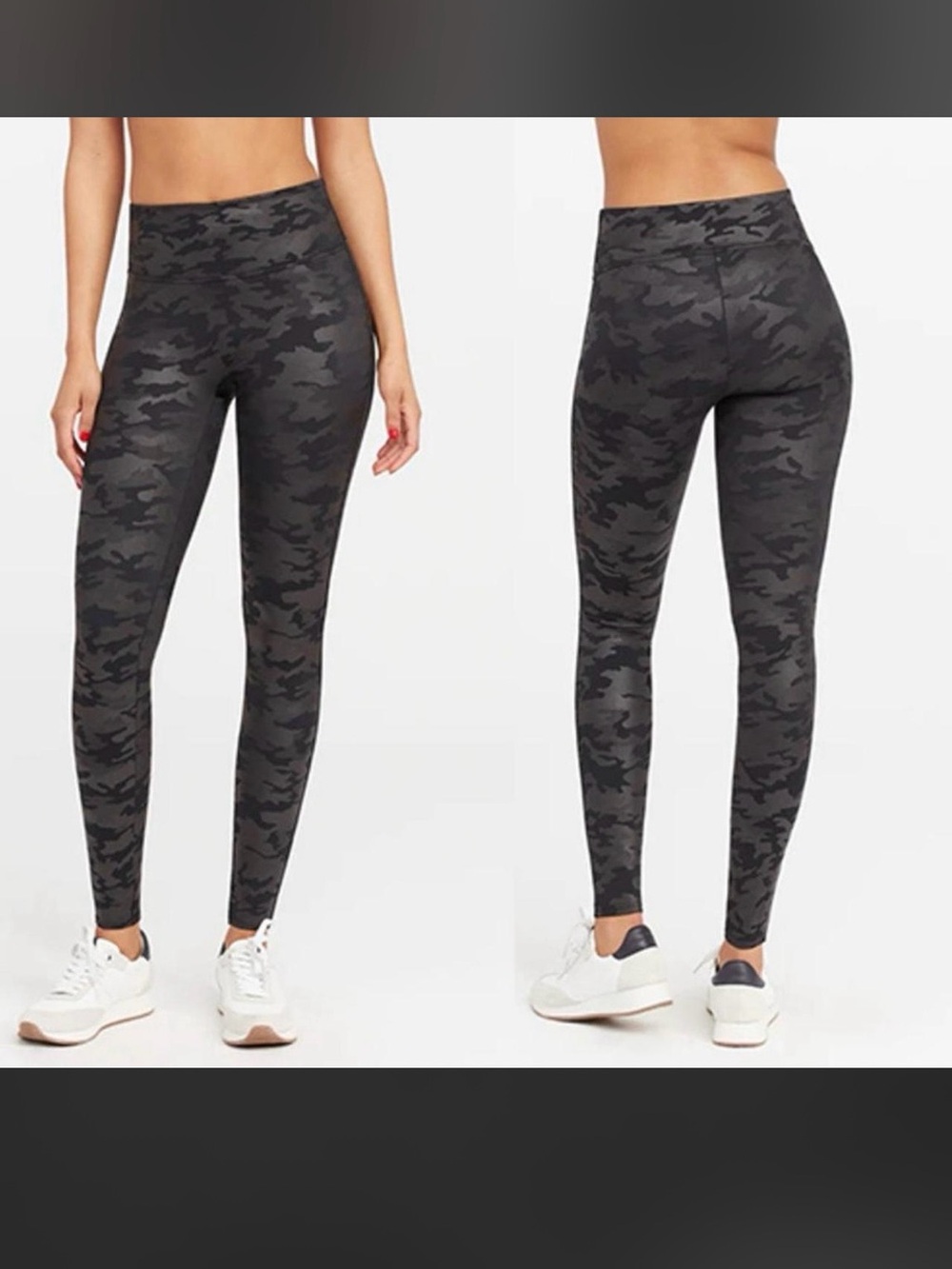 SPANX High-Waist Camo Leggings - Black Camo